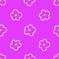 Floral pattern, seamless print. Summer flower background, texture design in naive doodle style. Hand-drawn endless