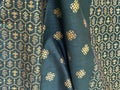 Floral pattern of a silk fabric drapery