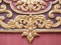 Floral pattern stucco in the traditional Thai style