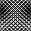 Flower pattern.black and white Seamless floral pattern, geometric texture Royalty Free Stock Photo