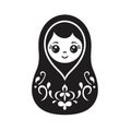 Floral-patterned Russian doll design Royalty Free Stock Photo