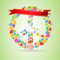 Floral peace card