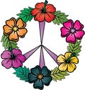 Floral Peace Sign