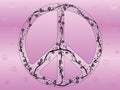 Floral Peace Sign Illustration Royalty Free Stock Photo
