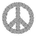 Floral peace symbol