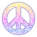 Floral peace symbol