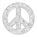 Floral peace symbol