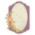 floral photo frame. Vector illustration decorative design Royalty Free Stock Photo