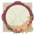floral photo frame. Vector illustration decorative design Royalty Free Stock Photo