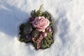 Grave decoration in wintertime