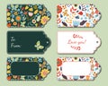 Floral present tags Royalty Free Stock Photo