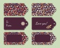 Floral present tags Royalty Free Stock Photo