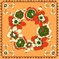 Floral print, can use be for shawl, decor, fabric.