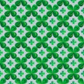 Floral print. Clover leaves seamless vector pattern. St. Patrick s Day background. Shamrock wallpaper
