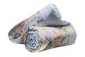 Floral printed bed sheet isolated Royalty Free Stock Photo