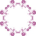 Floral purple circular element