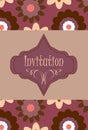 Floral purple invitation