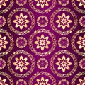 Floral purple seamless pattern Royalty Free Stock Photo