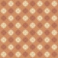 Floral retro pattern abstract background fabric texture design a unique flower star repetition Royalty Free Stock Photo