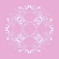 Floral retro pink lace texture. Royalty Free Stock Photo