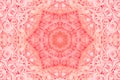 Floral rose pink six sided symmetrical pattern