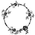 Floral roses frame Royalty Free Stock Photo