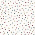 Floral rustic pattern with flowers, vector graphic design