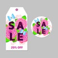 Floral sale tags Royalty Free Stock Photo