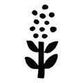 Floral scandi cute flower illustration. Vector low brow simple hand drawn bloom.