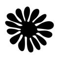 Floral scandi cute flower illustration. Vector low brow simple hand drawn bloom.