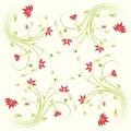 Floral scroll pattern