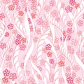 Floral seamless background. Abstract Bloom Seamless Texture