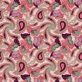 Floral seamless background. Abstract flourish pattern Royalty Free Stock Photo