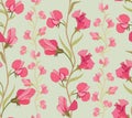 Floral seamless background. Abstract ornament geometric texture.