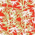 Floral seamless background. Bamboo leaf pattern. Plant texture Royalty Free Stock Photo