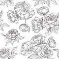 Floral seamless background. flower pattern. Flourish wallpaper Royalty Free Stock Photo