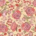 Floral seamless background. Flower pattern.