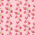 Floral seamless background. gentle flower pattern. Royalty Free Stock Photo