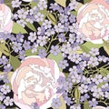 Floral seamless background. gentle flower pattern. Royalty Free Stock Photo