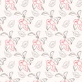 Floral seamless background - pattern for continuous replicate. Royalty Free Stock Photo