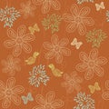 Floral seamless background in vector