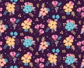 Floral seamless background. Vector illustration Royalty Free Stock Photo