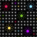 Floral seamless black background Royalty Free Stock Photo