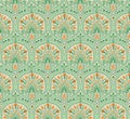 Floral seamless fabric pattern. Flourish tiled oriental ethnic background. Arabic ornament with fantastic flowers and leaves Royalty Free Stock Photo