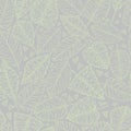 Floral seamless neutral pattern from leaves