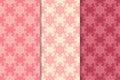 Floral seamless ornaments. Cherry red vertical backgrounds Royalty Free Stock Photo