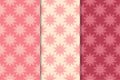 Floral seamless ornaments. Cherry red vertical backgrounds Royalty Free Stock Photo