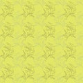 Floral seamless pattern with abstract leaves, flowers.