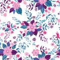 Floral seamless pattern. Abstract ornamental flowers background Royalty Free Stock Photo