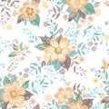 Floral seamless pattern. Abstract ornamental flowers background Royalty Free Stock Photo